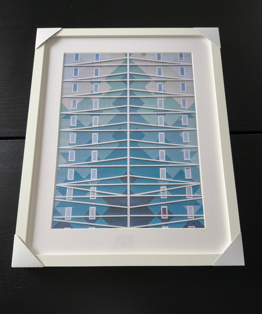 Kunstdruck – Blaue Reliefs – Limitierte Auflage