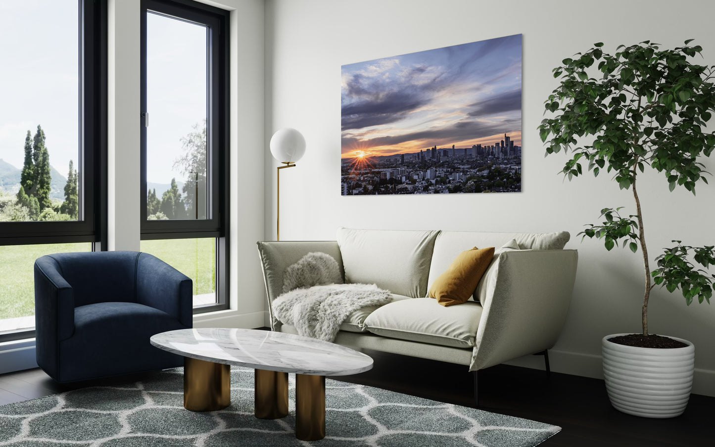 SUNSET ON BEAUTIFUL FRANKFURT XXL